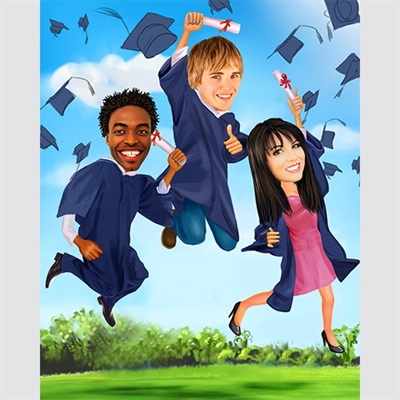 Graduation Celebration Caricature from Photos - myDaVinci